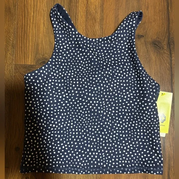 All in Motion Girls’ Crop Tank Top - Navy Blue - Picture 3 of 4